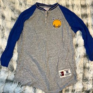 GOLDEN STATE WARRIORS MENS MITCHELL & NESS UNBEATEN HENLEY